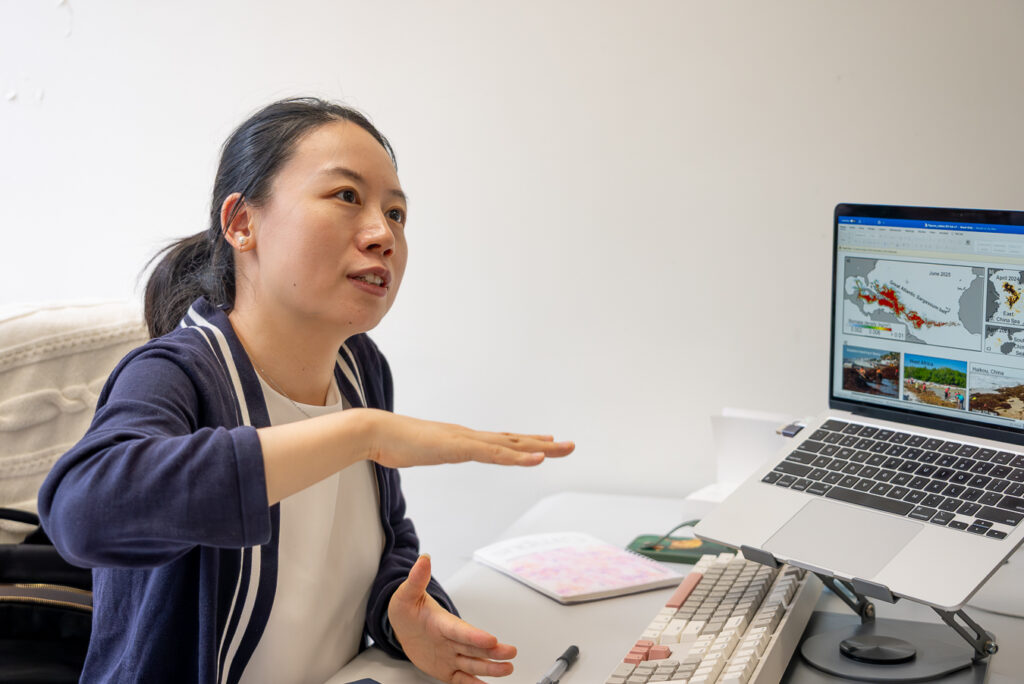 Professor Wang explains her work using AI to track algal blooms