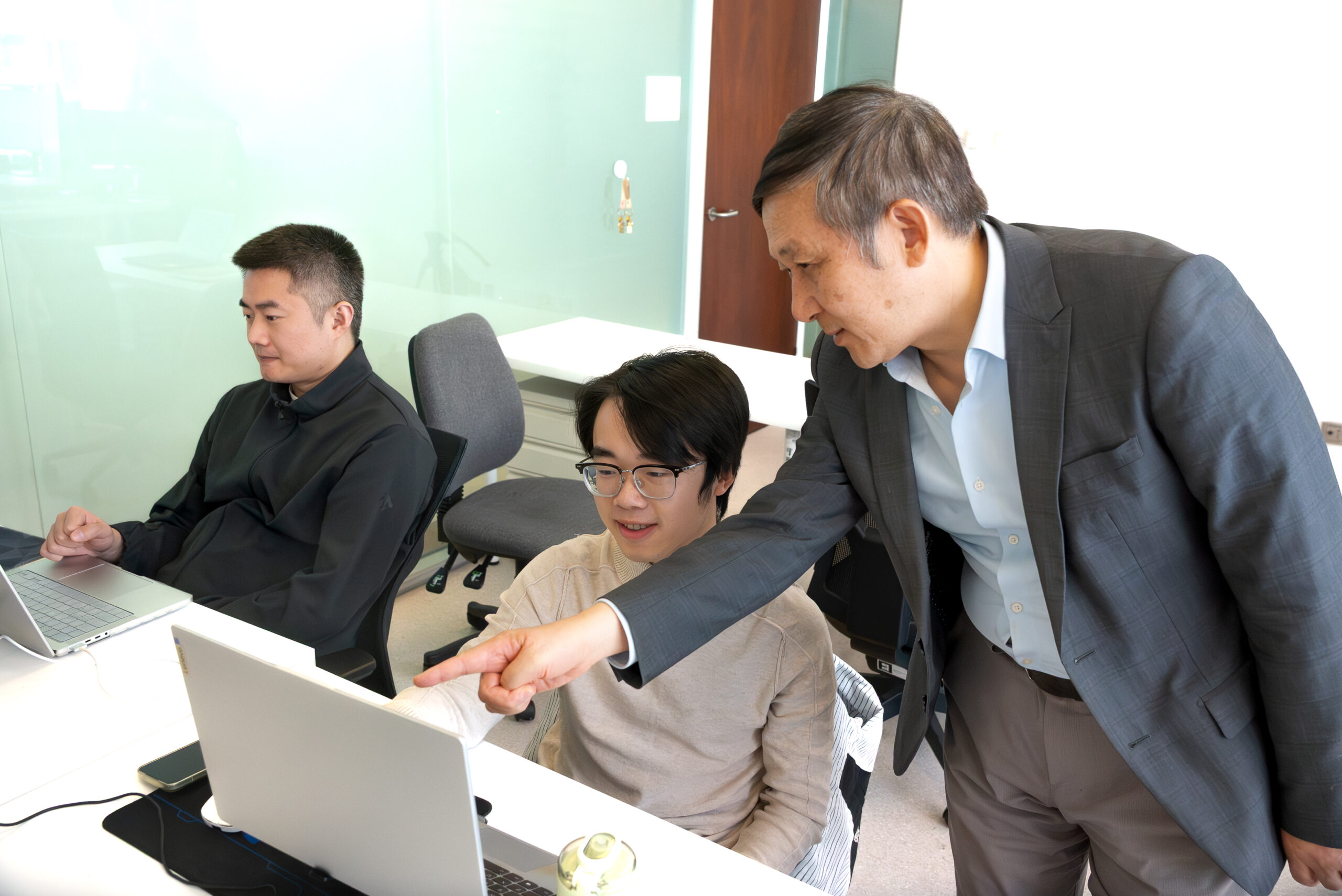 Professor Liang, pictured with his students, is a global leader in remote sensing. Now he wants to use satellites to solve food insecurity.
